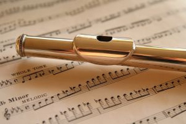Flute and sheet music
