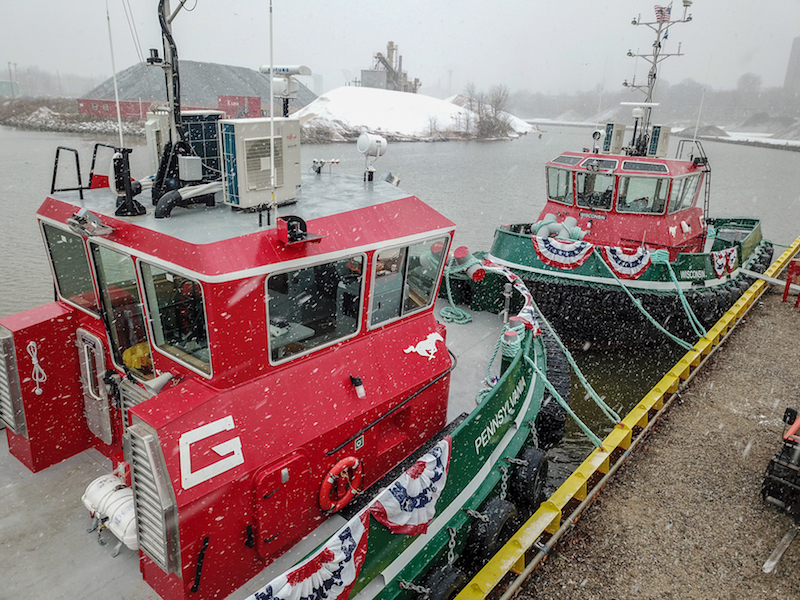 Great Lakes Towing Christens Two New Tugs | WorkBoat