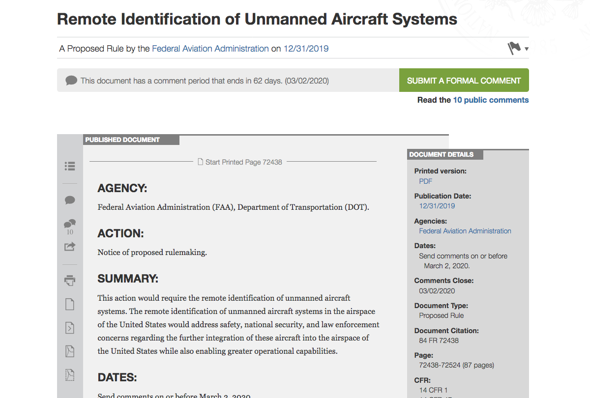 example faa drone license number