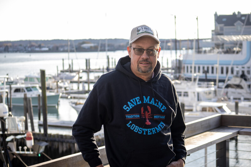 Maine lobsterman Steve Train is the organizer of Lobsters for Lewiston. Photos by Doug Stewart