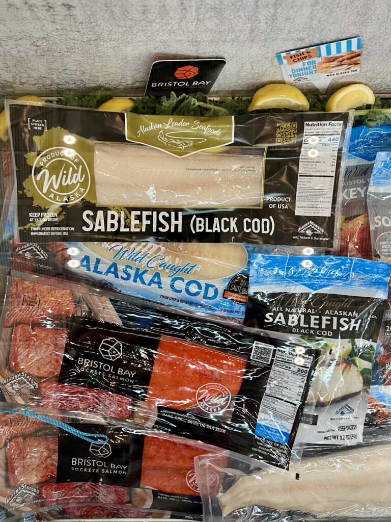 Wild-caught seafood products are offered at Seafood Expo North America in Boston.
