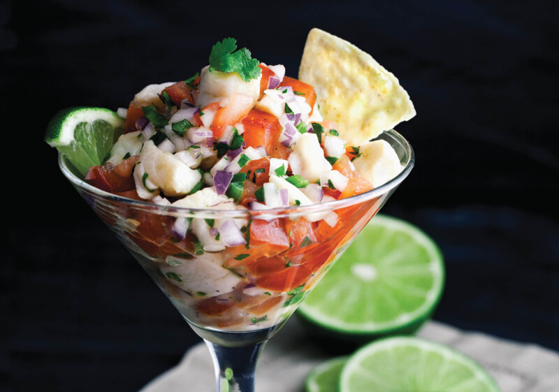 Halibut Ceviche recipe by LaDonna Gundersen. From one of her six cookbooks.