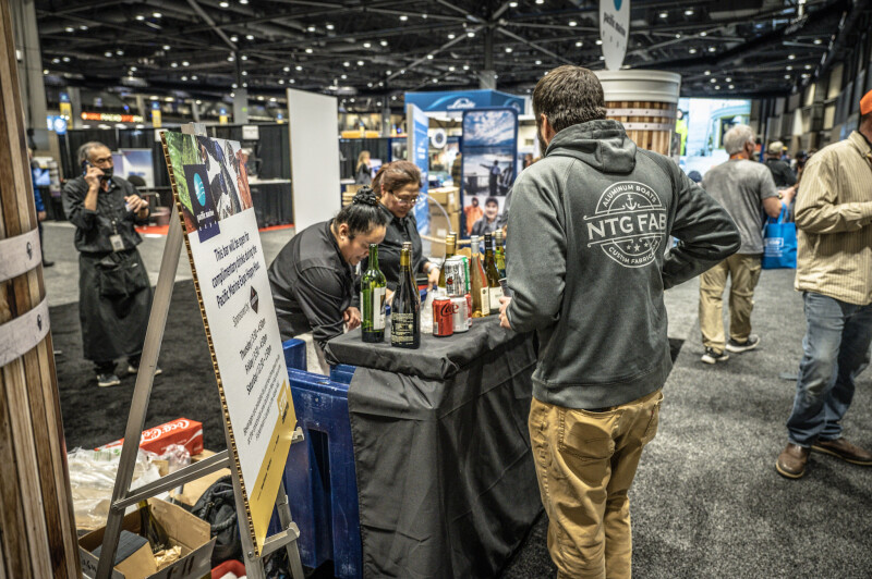 Pacific Marine Expo happy hour is held at the end of each show day in the Beer Garden, booth 4200. Photo credits to Britton Spark @couchchronicles