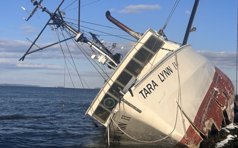 Fishing vessel runs aground due to crew member falling asleep