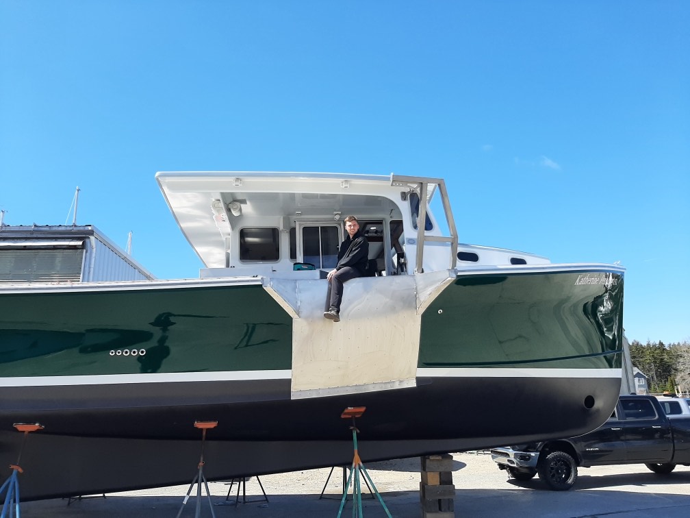 Lots of custom work and a shiny bilge for Maine islands lobster