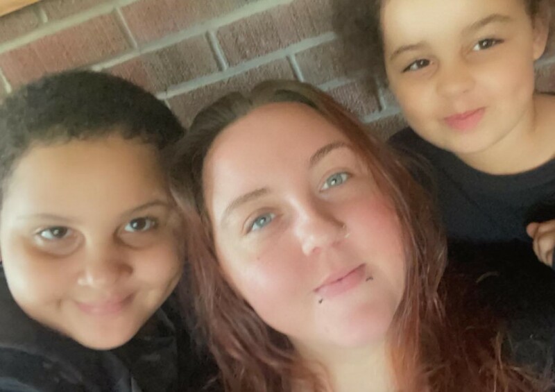 Samantha Douglas and her two children, Brayden and Lexi.