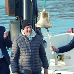 Icelandic Salmon CEO Bjørn Hembre celebrating the company's public listing.