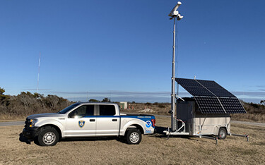 A M2 mobile radar unit deployed to enforce vessel speed limits in the Mid-Atlantic region of the United States.