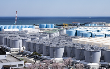 Wastewater storage tanks near the Fukushima Daiichi nuclear power plant