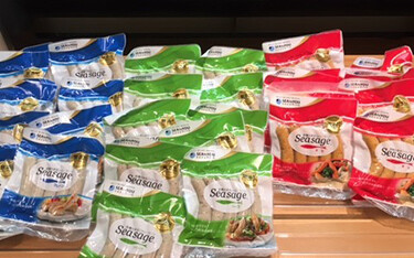 A selection of Suzuhiro "seasage" in packaging.