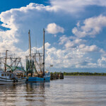 A photo of shrimping vessels in Mississippi.