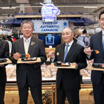 CP Foods and Uoriki executives at the opening of their first seafood market in Bangkok.
