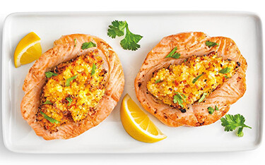 Aldi's Specially Selected fresh stuffed Atlantic salmon.