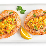 Aldi's Specially Selected fresh stuffed Atlantic salmon.