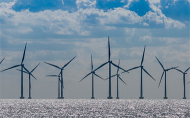 An offshore wind turbine development.