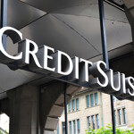 A sign on a Credit Suisse location in Zurich, Switzerland.