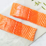 Norwegian salmon cut