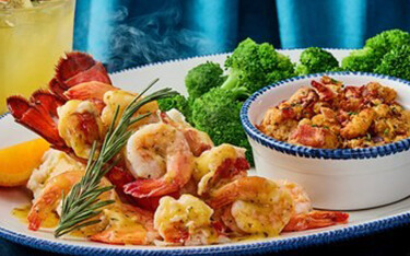 Red Lobster's Lobster and Shrimp Celebration dish.