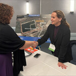 Katahdin Salmon CEO Marianne Naess at a meeting held by the Finance Authority of Maine.