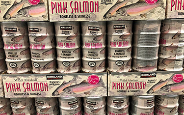 Trident canned salmon