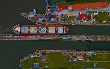 Panama Canal aerial view