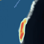 A map of fishing impact in Argentina's coastal waters.