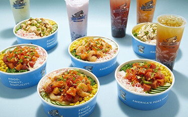 Uncle Sharkii poke bowls and drinks.