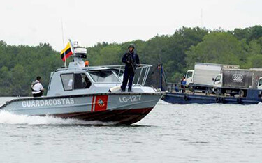 An Ecuador Coast Guard vessel patrols the country's waters.