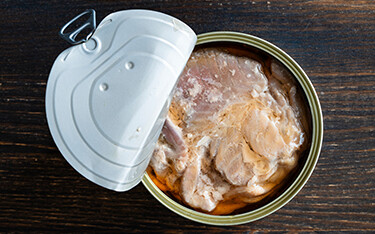 Canned salmon.