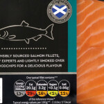 The RSPCA Assured logo on a package of smoked salmon.