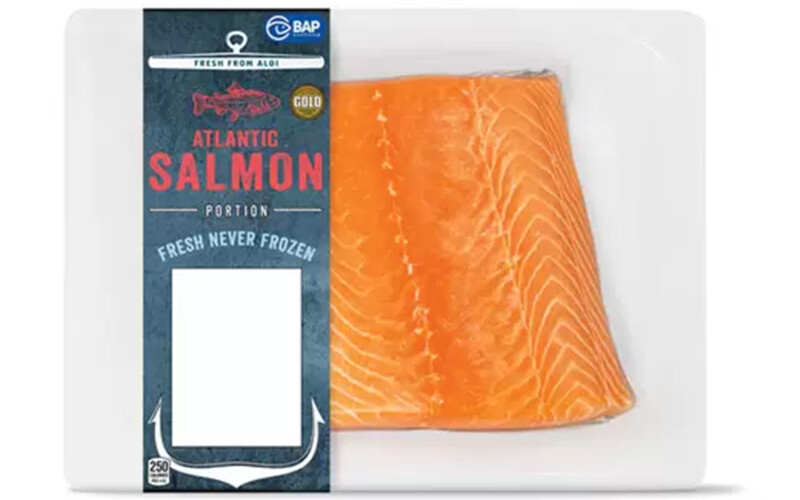 An ALDI salmon product.