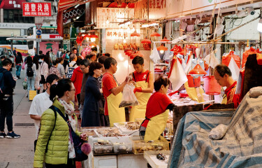Seafood market in Hong Kong.