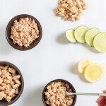 Algama protien with lemons and limes.