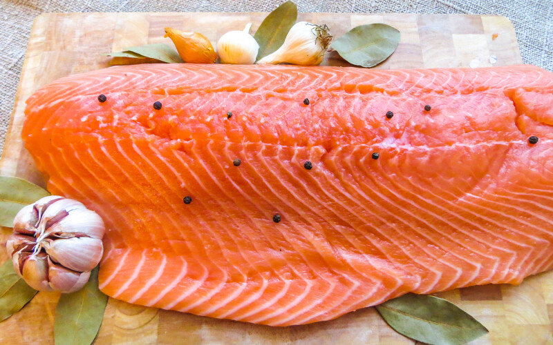 Norwegian salmon fillet.