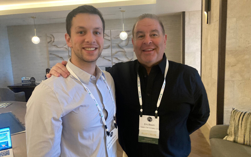 Eric Bloom with his son.