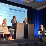 Experts at a panel covering shrimp trends at the Global Seafood Market Conference 2024.