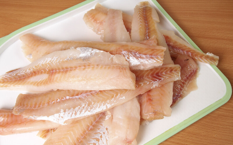 Alaska pollock fillets.