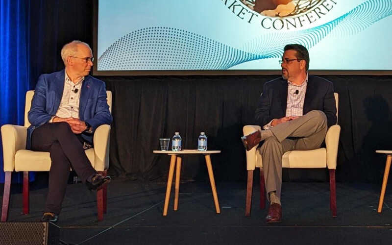 Paul Jewer and Santiago Alvarez on stage at GSMC.