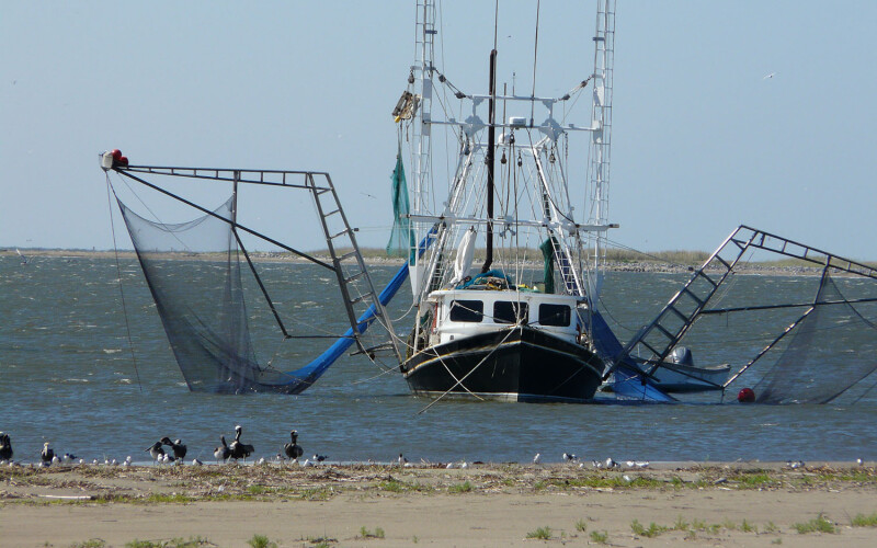 A photo of a shrimp vessel in Louisiana.