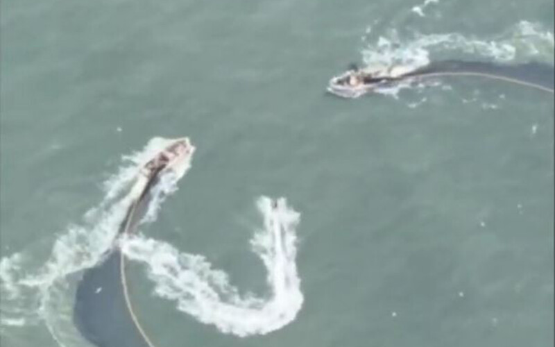 A jet ski interfering with commercial menhaden operations in Virginia.
