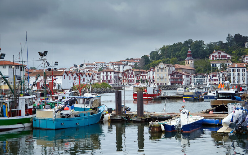 The port of Saint-Jean-de-Luz, France, in the Bay of Biscay.