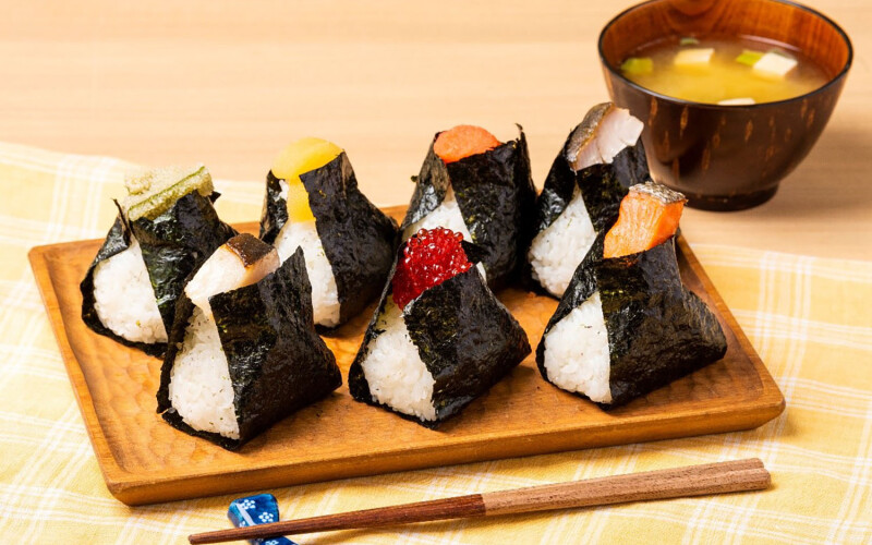 Japanese rice balls made with Alaska-origin fish.