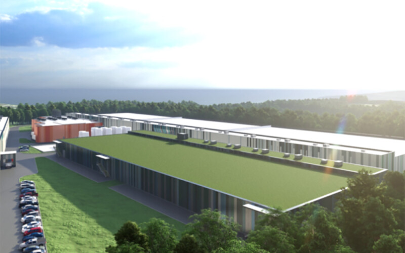 A rendering of Nordic Aquafarms' proposed recirculating aquaculture system in Belfast, Maine, U.S.A.