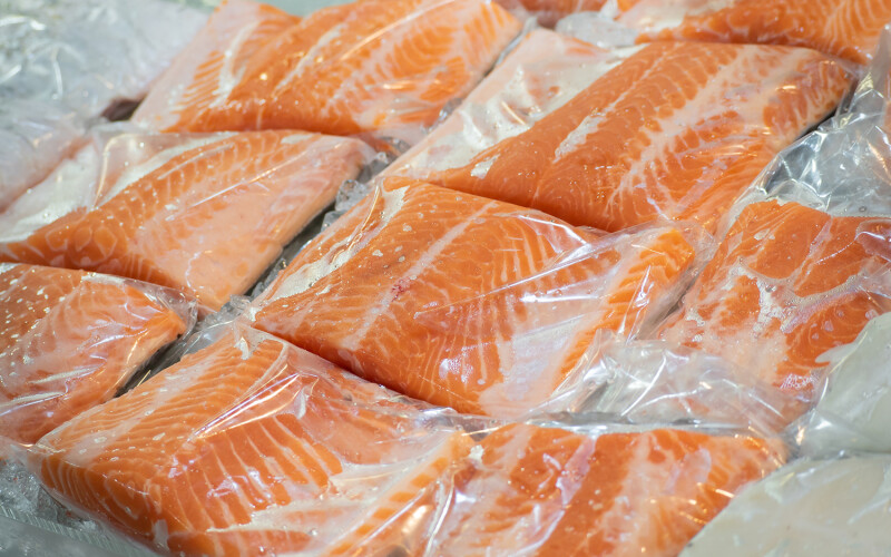 Norwegian packaged salmon fillets