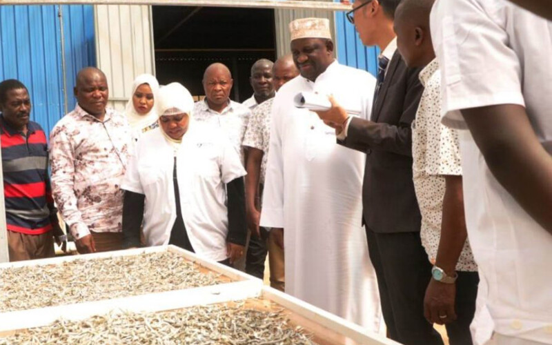 A representative of Jinzai Foods Group at the opening of the Huawen Food (Kenya) Limited facility in Shimoni, Kwale, Kenya