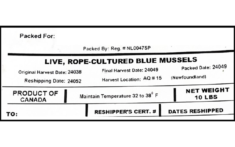 FDA warning about contaminated Newfoundland mussels