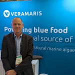 Veramaris CEO Gertjan de Koning at the company's booth at Seafood Expo North America