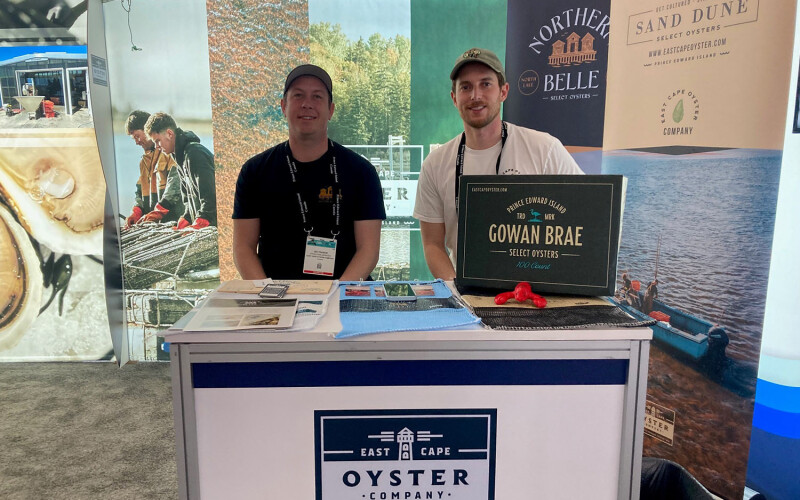 East Cape Oyster Company Operations Manager Jes Trainor and Genera Manager Phil Enserink.