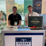 East Cape Oyster Company Operations Manager Jes Trainor and Genera Manager Phil Enserink.
