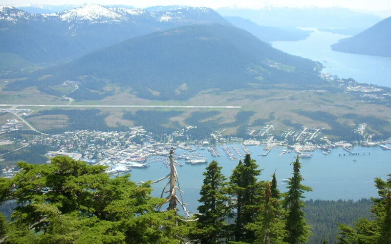 A view of Petersburg, Alaska, including Trident Seafoods' processing plant.